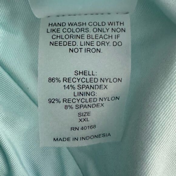 NWOT Vitamin A Longline Plunge Bikini Top in Jade Print Size 2XL - Picture 7 of 7